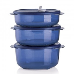 Freezer Storage Tupperware Vent 'N Serve 3-pc. Small Round Set Nocturnal Sea | YBOHS-9264