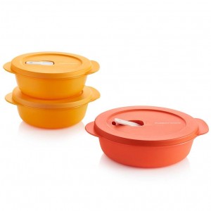 Lunch and Snacks Tupperware Crystalwave Plus 3-pc. Set Brown | OJCLD-5362