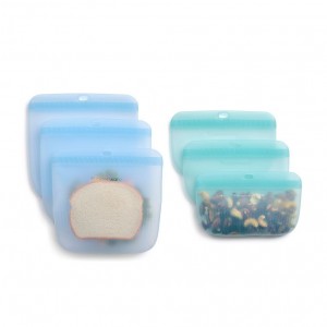 Microwave Cooking Tupperware The Ultimate Silicone Bag Slim Lunch Set Turquoise / White | QJOIB-5813